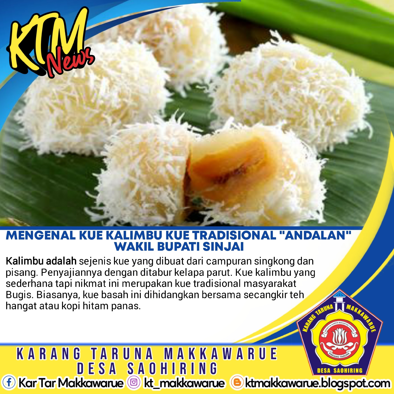 MENGENAL KUE KALIMBU KUE TRADISIONAL "ANDALAN" WAKIL BUPATI SINJAI